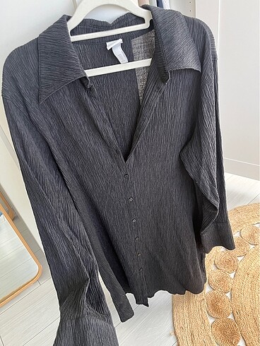 H&M Hm krinkıl kumaş elbise/tunik