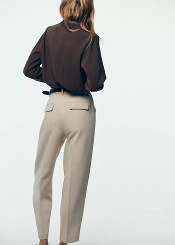 Zara Bej Midi Kadın Pantolonu