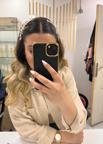 Diğer İnci ve Kristal Detaylı Gri Metal Saç Toka