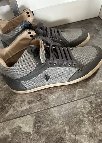 Gri Erkek Spor Ayakkabı, Tokalı, Sokak Stili - Görsel 4