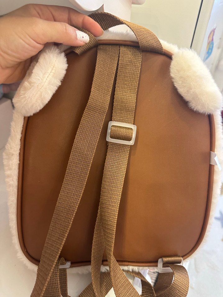 Kürklü Bej çocuk Sırt Çantası - Görsel 2