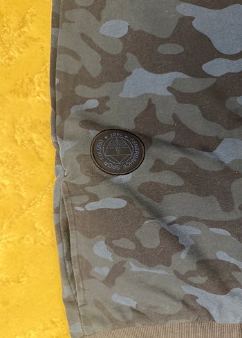 Erkek Mavi Kamuflaj Kapüşonlu Sweatshirt - Görsel 9