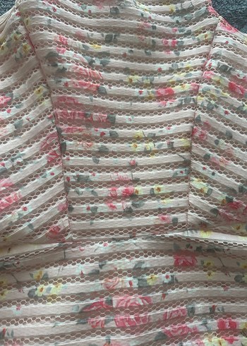 Pembe Çiçekli Kız Çocuk /kadın Elbisesi - Görsel 2