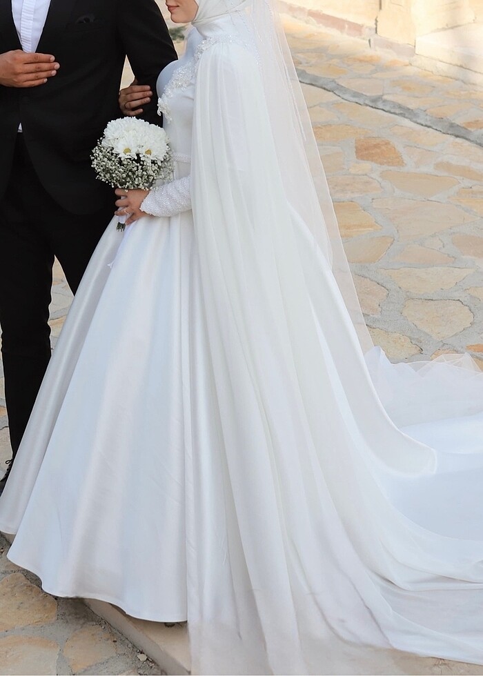 Saten gelinlik - Görsel 5