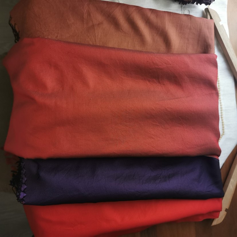 Çok Renkli İpek şal - Görsel 3