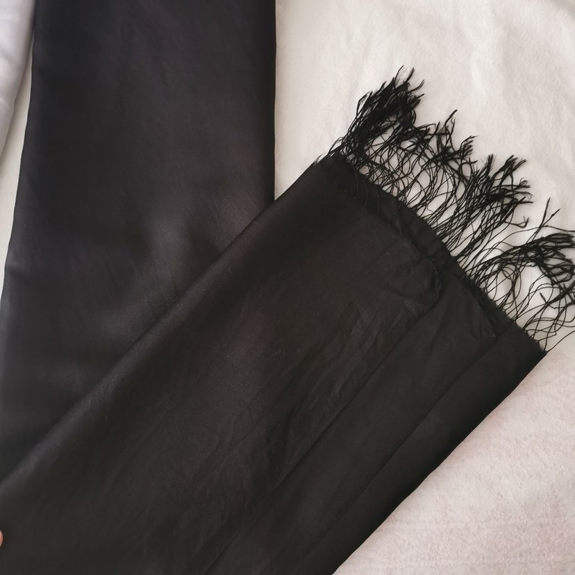 Pierre cardin ipek siyah şal - Görsel 2