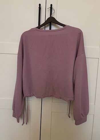 Mor Loose Fit Uzun Kollu Sweatshirt - Görsel 2