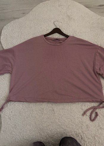 Mor Loose Fit Uzun Kollu Sweatshirt - Görsel 4