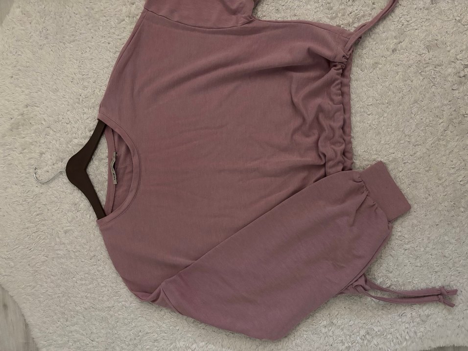 Mor Loose Fit Uzun Kollu Sweatshirt - Görsel 3