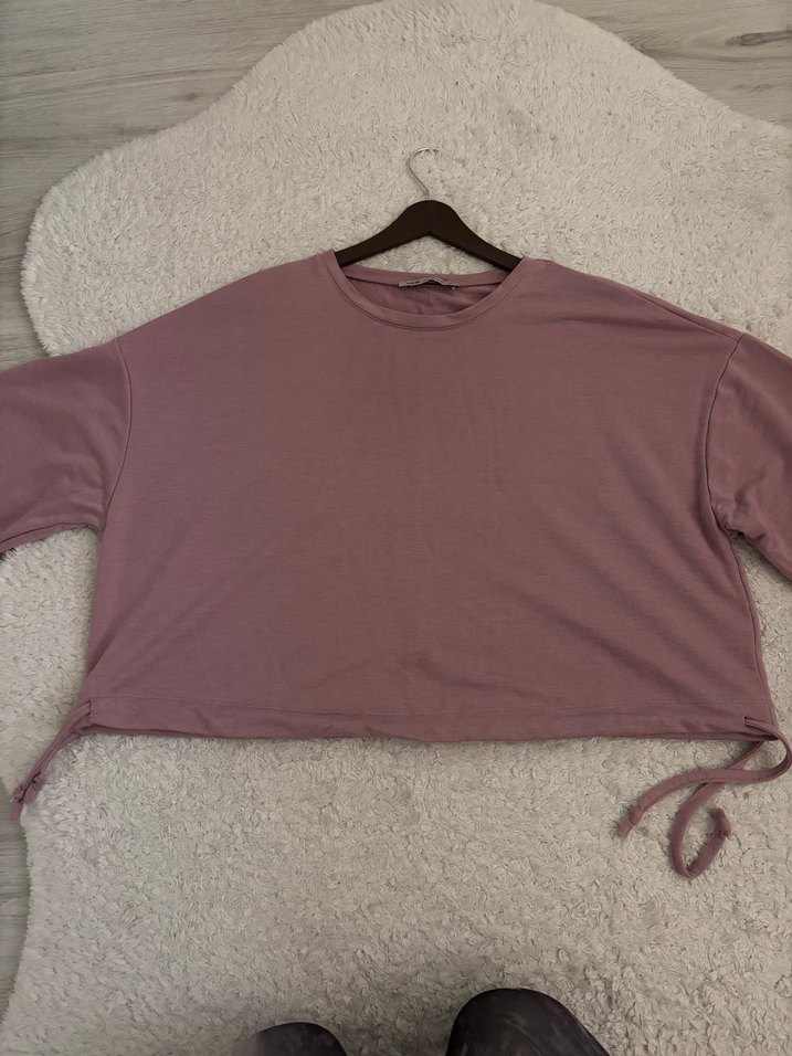 Mor Loose Fit Uzun Kollu Sweatshirt - Görsel 4