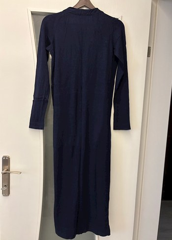 Zara Düğmeli Lacivert Uzun Kadın Hırka - Görsel 2