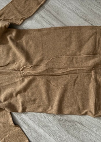 Bej Düğmeli Midi Kadın Hırka - Görsel 2