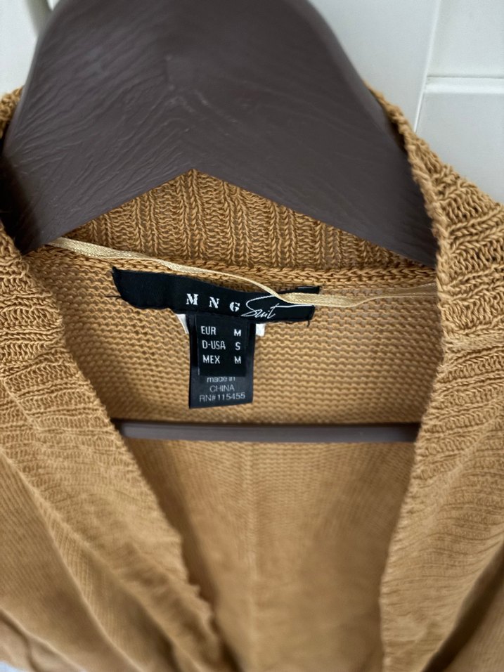 Mango Hardal Midi Kadın Hırka - Görsel 4