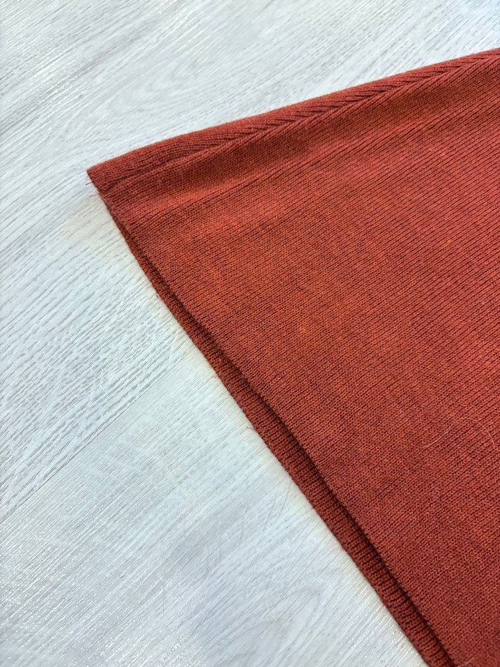 Kadın Triko Kiremit Midi A Kesim Etek - Görsel 3