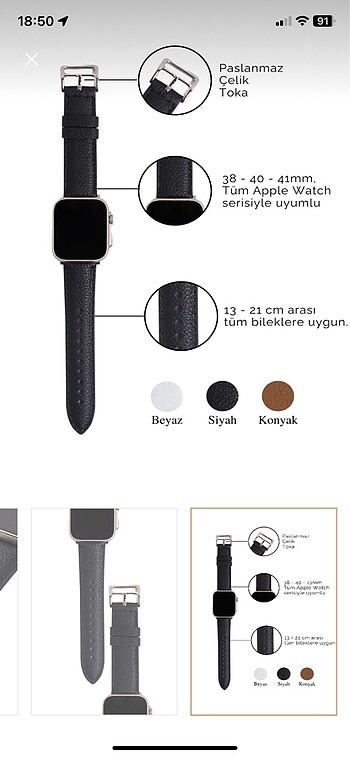 Apple watch deri kordon 38 40 41