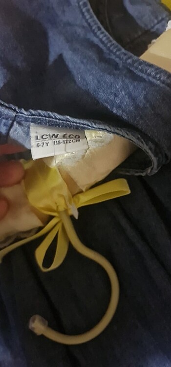 6 Yaş Beden lacivert Renk Lcw kot elbise sifir