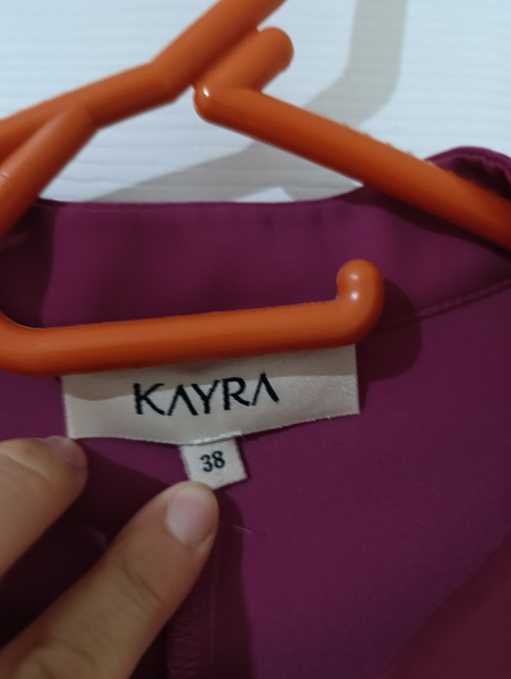 Mor Uzun Kollu Nakışlı Tunik - Görsel 4