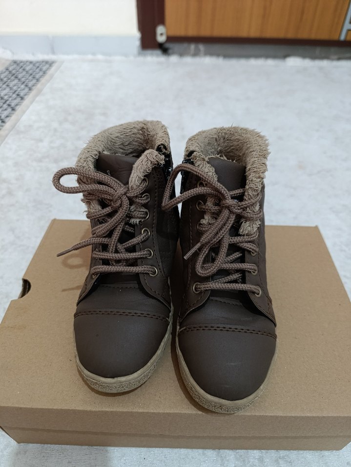 Kürklü Kahverengi Erkek Çocuk Botu - Görsel 3