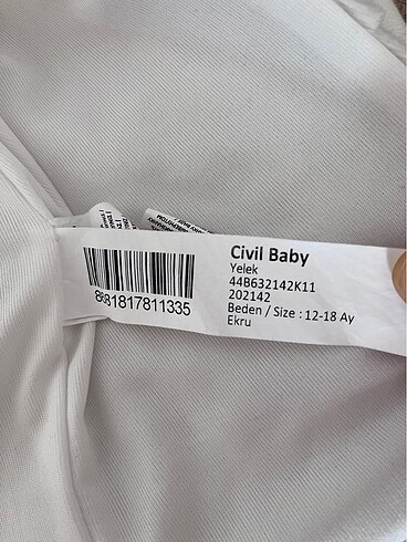 Civil Civil Yelek 1 yaş