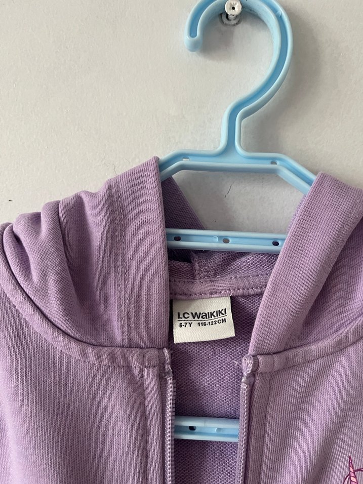 Kız Çocuk Nakışlı Fermuarlı Yelek - Görsel 4