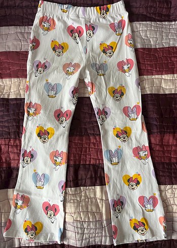 Kız Çocuk Minnie Baskılı Pamuklu Tayt - Görsel 7