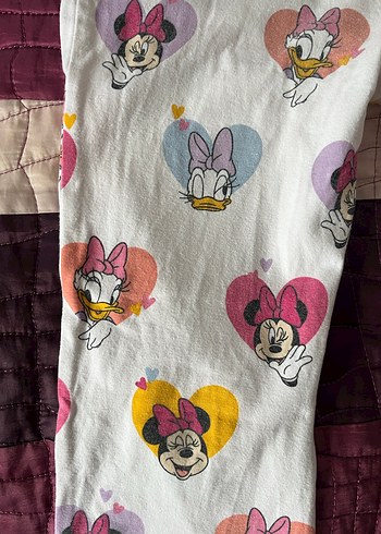 Kız Çocuk Minnie Baskılı Pamuklu Tayt - Görsel 10