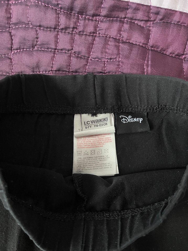 Kız Çocuk Minnie Baskılı Pamuklu Tayt - Görsel 4