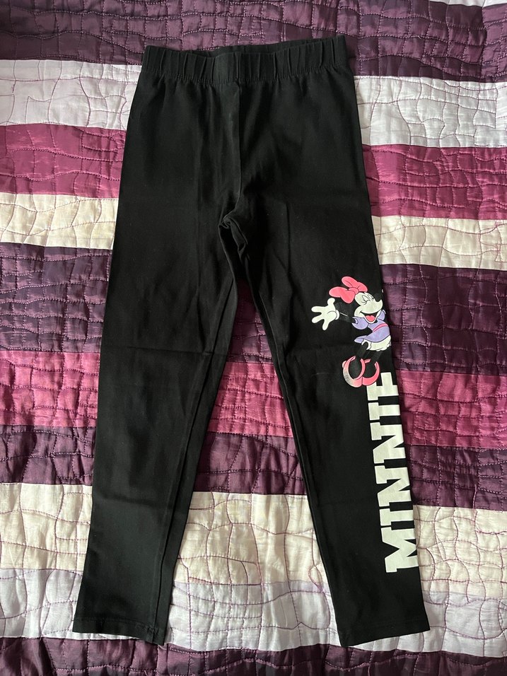 Kız Çocuk Minnie Baskılı Pamuklu Tayt - Görsel 2