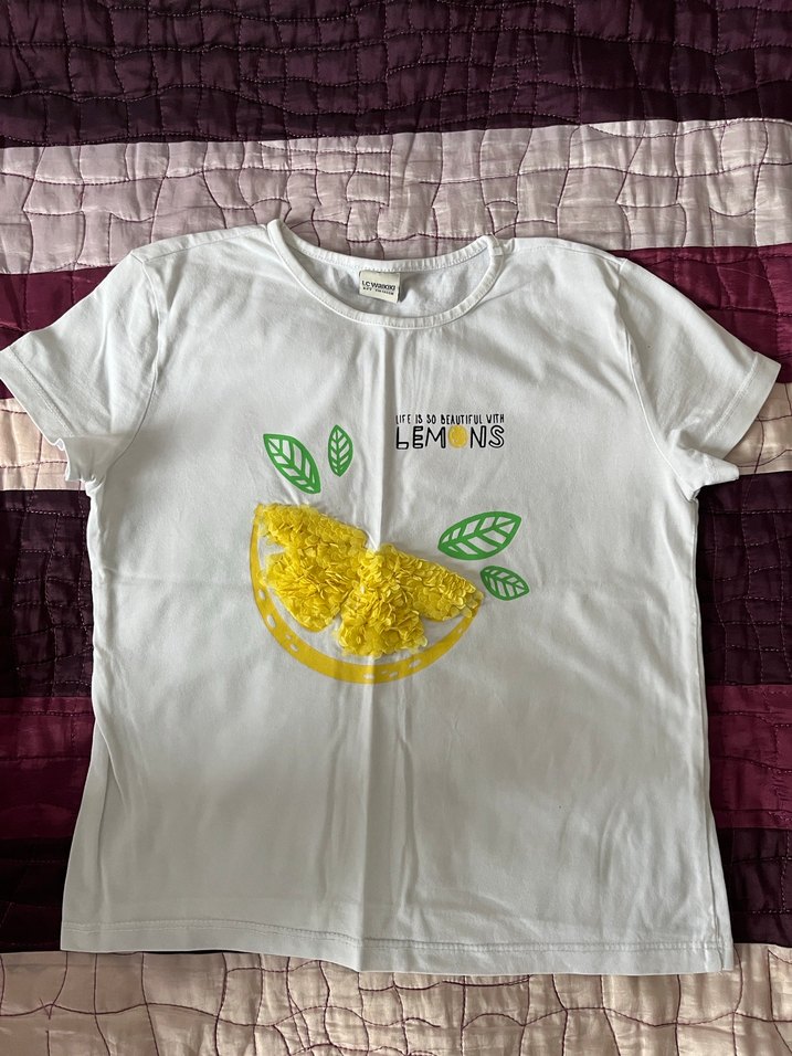 Kız çocuk Lcw 7 yaş kısa kollu baskılı tişört - Görsel 2
