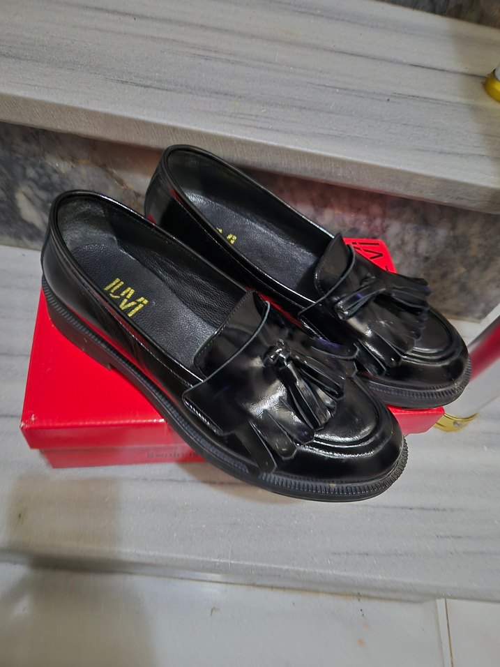 hakiki deri loafer ayakkabı - Görsel 2