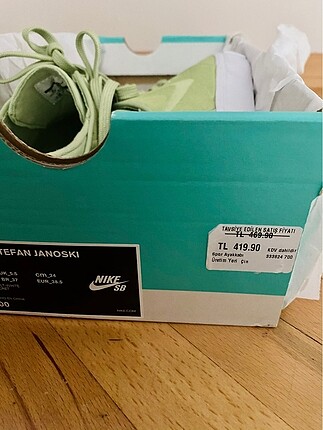38,5 Beden yeşil Renk Nike Zoom Stefan