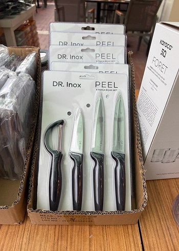 DR. Inox Siyah Soyacak ve Bıçak Seti