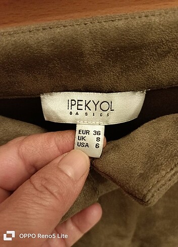 m Beden haki Renk Süet likralı pantolon