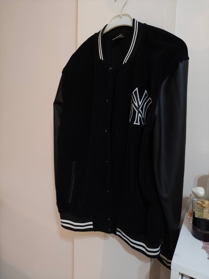 Siyah Oversize Deri Kadın Ceket - Görsel 3