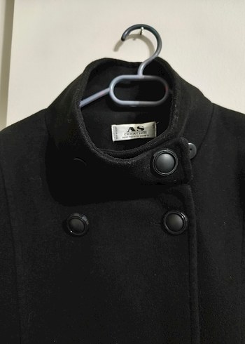 Kadın Siyah Kemerli Uzun Kaban - Görsel 4