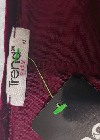 Bordo V Yakalı Saten Salaş Bluz - Görsel 3