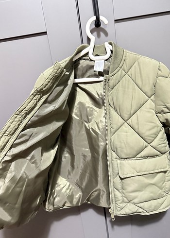 H&M Haki Erkek Çocuk Fermuarlı Mont