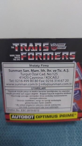  Beden Optimus Tir