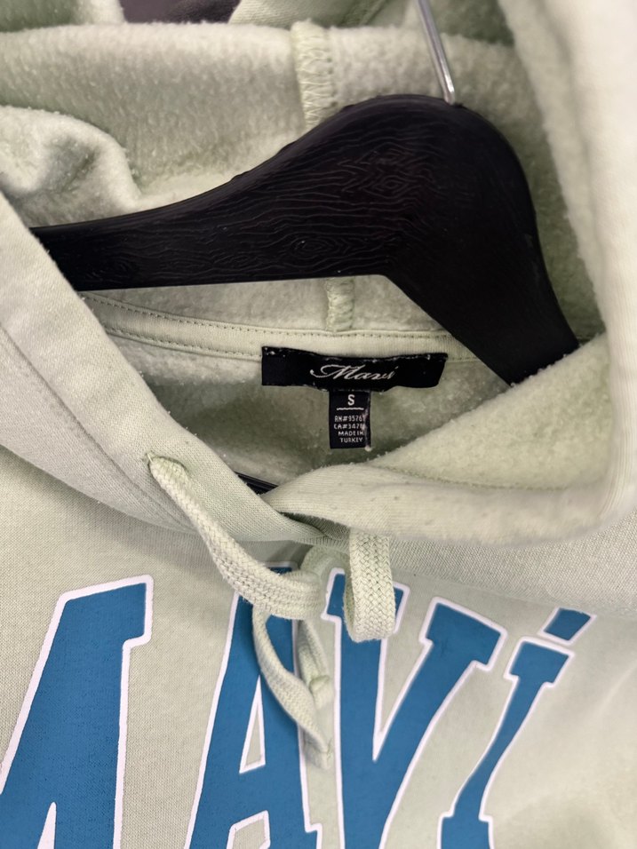 Mavi Baskılı Kapüşonlu Yeşil Sweatshirt - Görsel 4