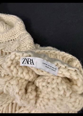 Zara Kadın Bej Örgü Boğazlı Kazak - Görsel 2