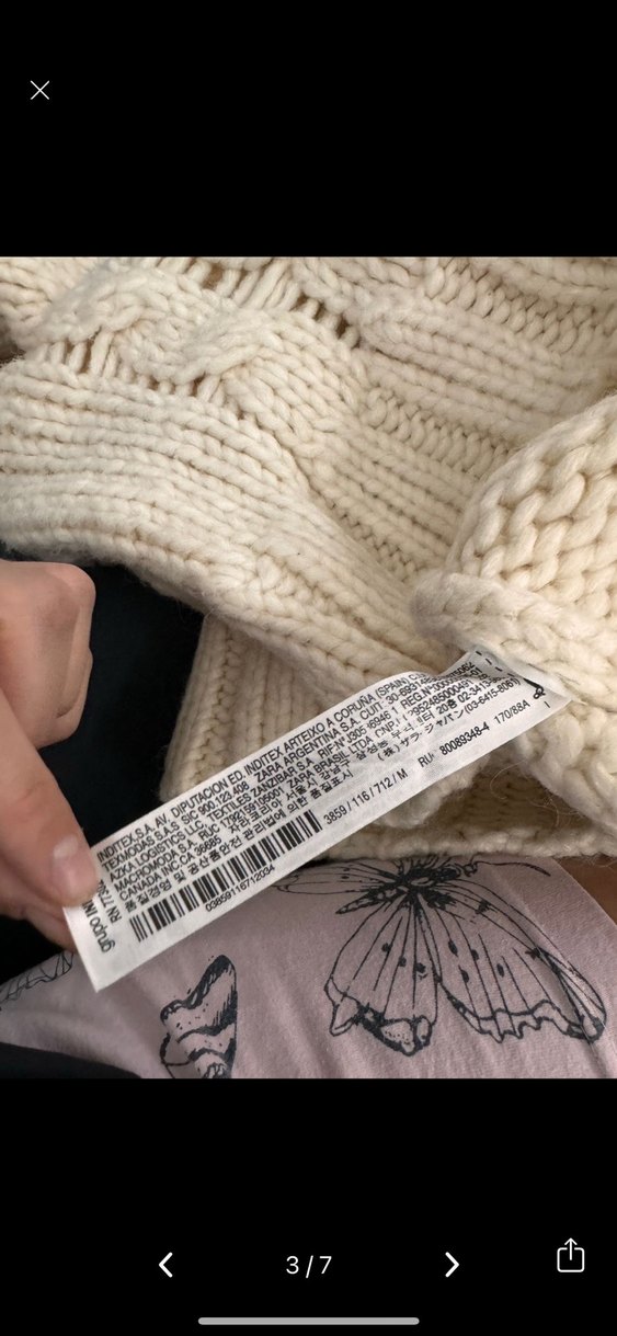 Zara Kadın Bej Örgü Boğazlı Kazak - Görsel 3