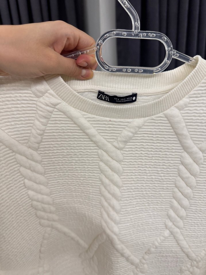Zara Beyaz Örgü Kadın Kazak - Görsel 2