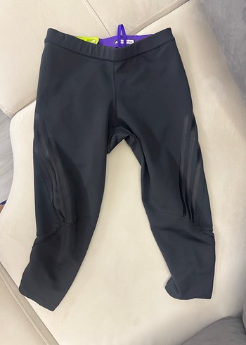 Orijinal AdidasSiyah Kadın Spor Tayt Midi Boy Elastik