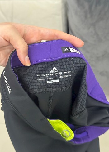 Orijinal AdidasSiyah Kadın Spor Tayt Midi Boy Elastik - Görsel 3