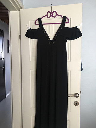 l Beden Uzun siyah elbise 