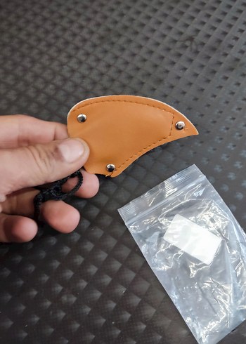 Kahverengi Kılıflı Mini Paslanmaz Çelik Bıçak - Görsel 7