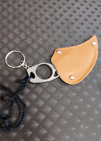 Kahverengi Kılıflı Mini Paslanmaz Çelik Bıçak - Görsel 6