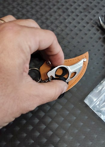 Kahverengi Kılıflı Mini Paslanmaz Çelik Bıçak - Görsel 8