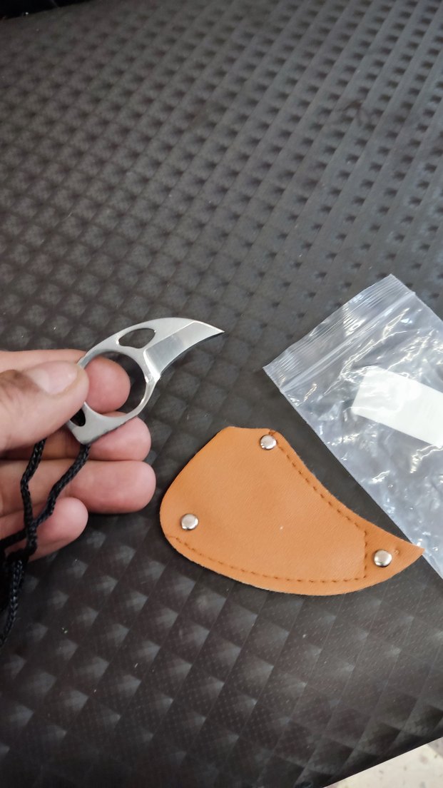 Kahverengi Kılıflı Mini Paslanmaz Çelik Bıçak - Görsel 3