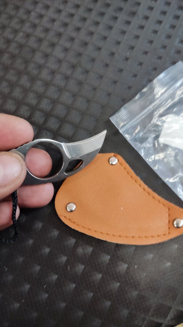 Kahverengi Kılıflı Mini Paslanmaz Çelik Bıçak - Görsel 4